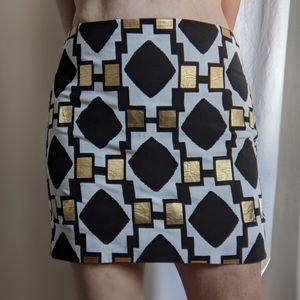 DVF Vintage Pattern Velvet Mini Skirt (6)